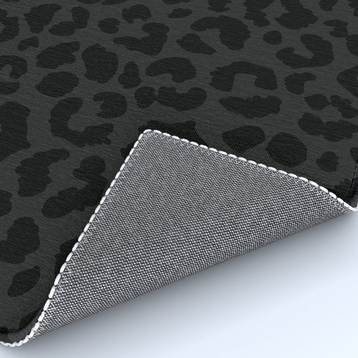 Black On Black Leopard Rug Gallery Image 4