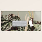 Houseplant 3 - leaf leaves plant botanical modern photograph  Desk Mat Gallery Image 1
