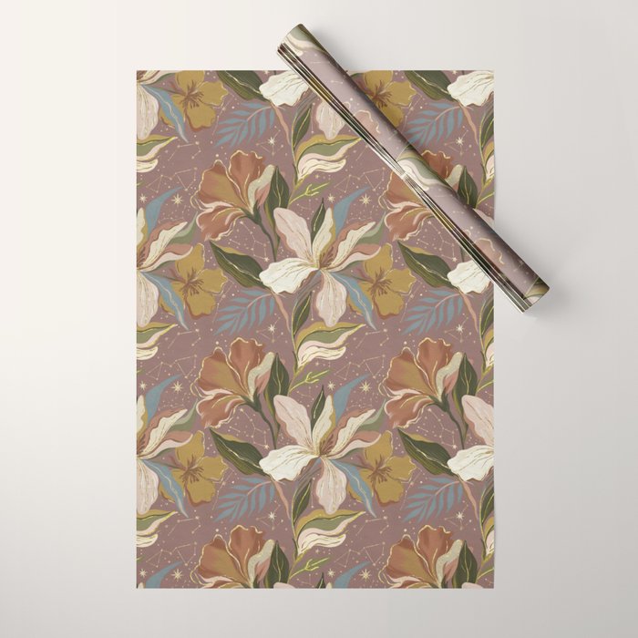 Celestial Iris Garden Wrapping Paper Gallery Image 1