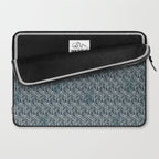 Feather Tile Navy Laptop Sleeve Gallery Image 2