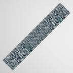 Feather Tile Navy Table Runner Gallery Image 3