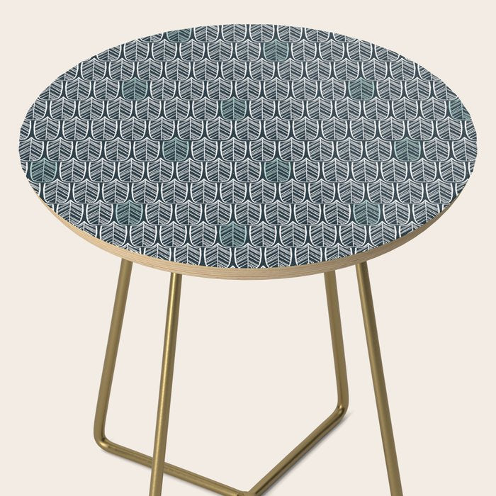 Feather Tile Navy Side Table Gallery Image 2