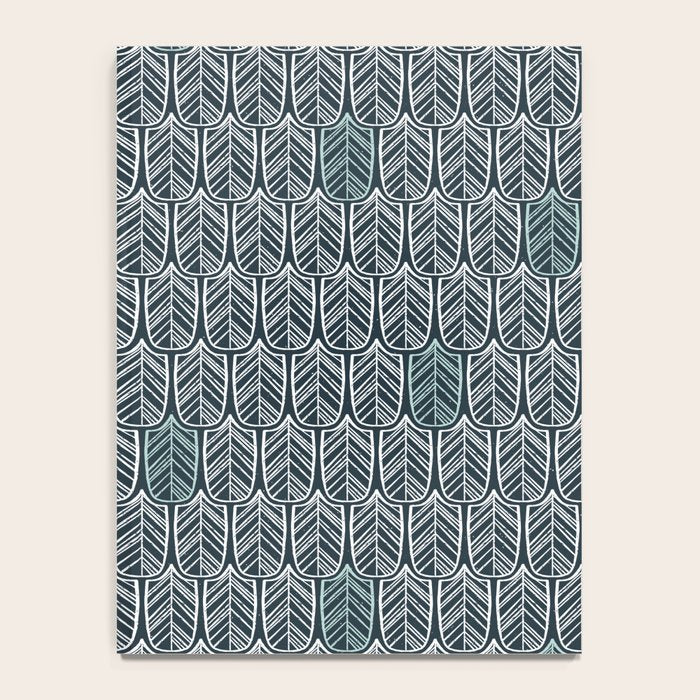 Feather Tile Navy Notebook Gallery Image 4