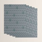 Feather Tile Navy Wrapping Paper Gallery Image 3