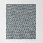 Feather Tile Navy Throw Blanket Gallery Image 2