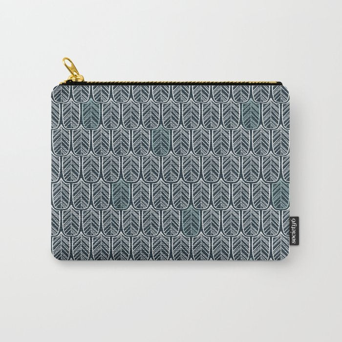 Feather Tile Navy Carry All Pouch Gallery Image 1