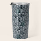 Feather Tile Navy Travel Mug Gallery Image 3