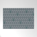 Feather Tile Navy Welcome Mat Gallery Image 1