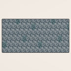 Feather Tile Navy Desk Mat Gallery Image 3