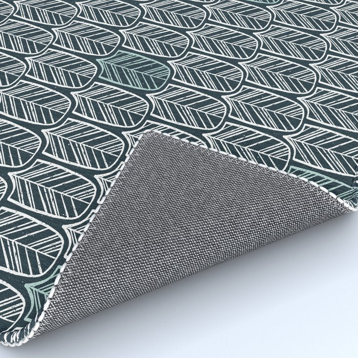 Feather Tile Navy Rug Gallery Image 4
