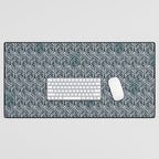 Feather Tile Navy Desk Mat Gallery Image 1