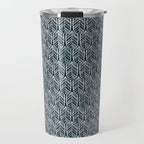 Feather Tile Navy Travel Mug Gallery Image 1