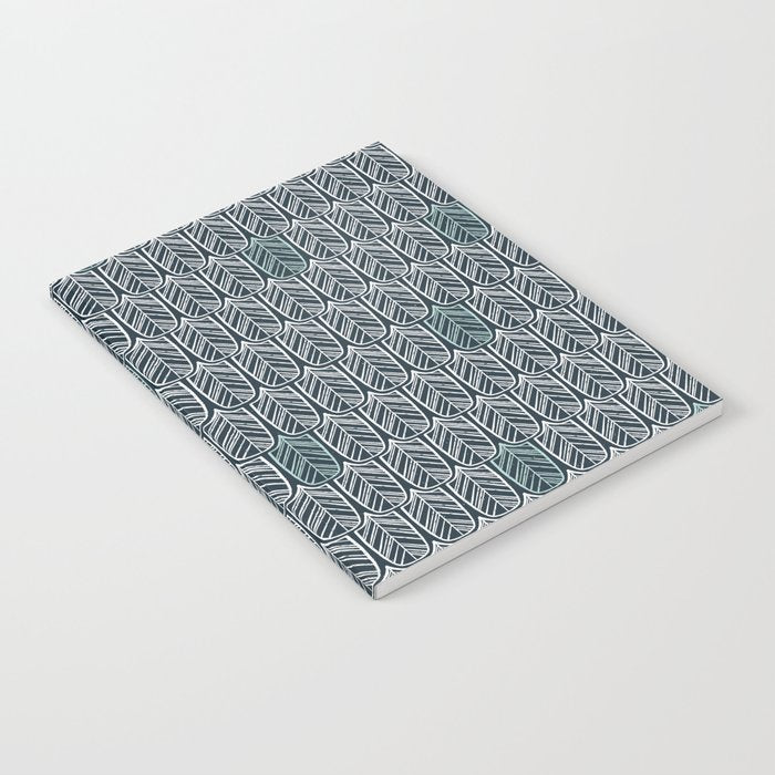 Feather Tile Navy Notebook Gallery Image 2
