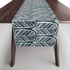 Feather Tile Navy Table Runner Gallery Image 1