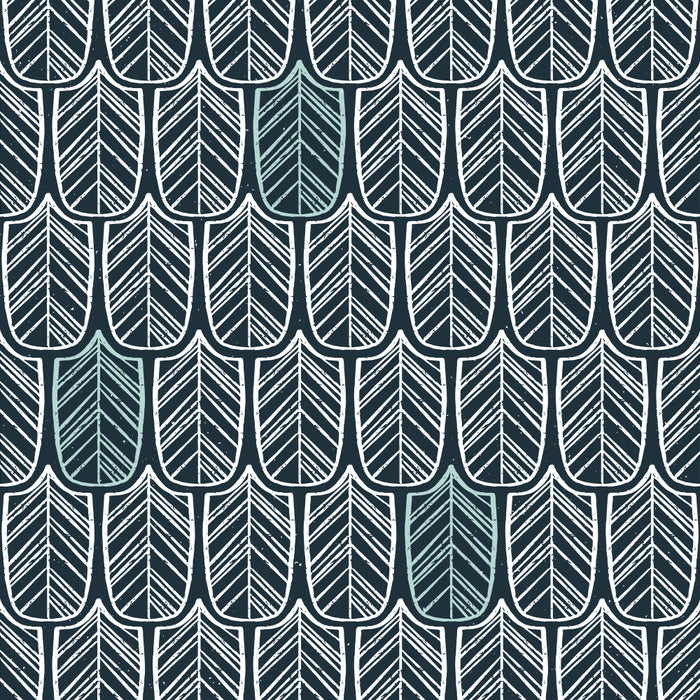 Feather Tile Navy Coffee Mug Gallery Image 2