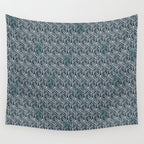 Feather Tile Navy Wall Tapestry Gallery Image 4