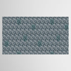Feather Tile Navy Tablecloth Gallery Image 2