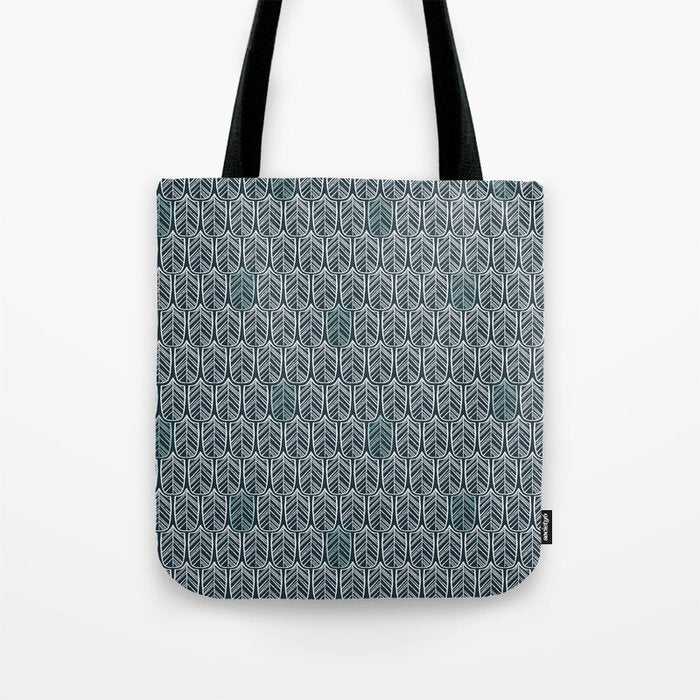 Feather Tile Navy Tote Bag Gallery Image 1