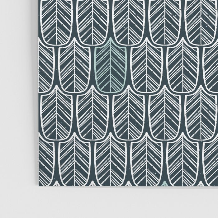 Feather Tile Navy Poster Gallery Image 3