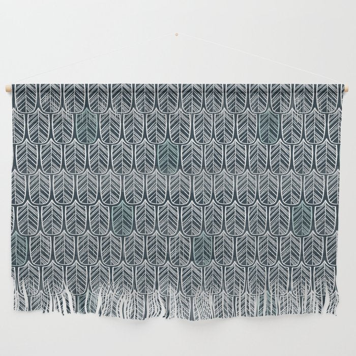 Feather Tile Navy Wall Hanging Gallery Image 1