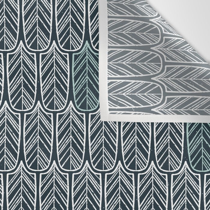 Feather Tile Navy Wall Tapestry Gallery Image 3