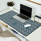 Feather Tile Navy Desk Mat Gallery Image 2