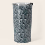 Feather Tile Navy Travel Mug Gallery Image 2