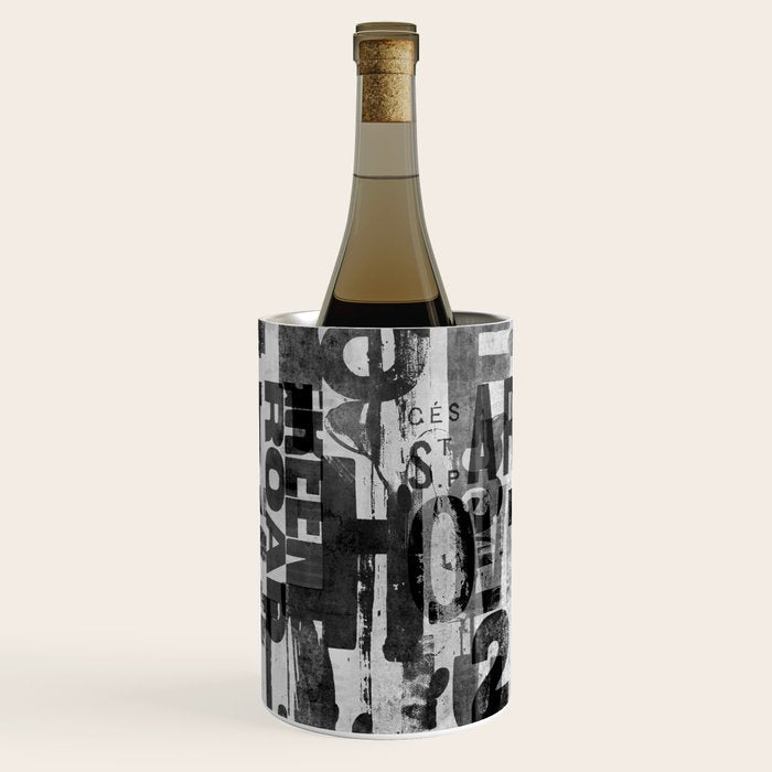 Loft Style Distressed Grunge Street Art Typography Wine Chiller Gallery Image 1