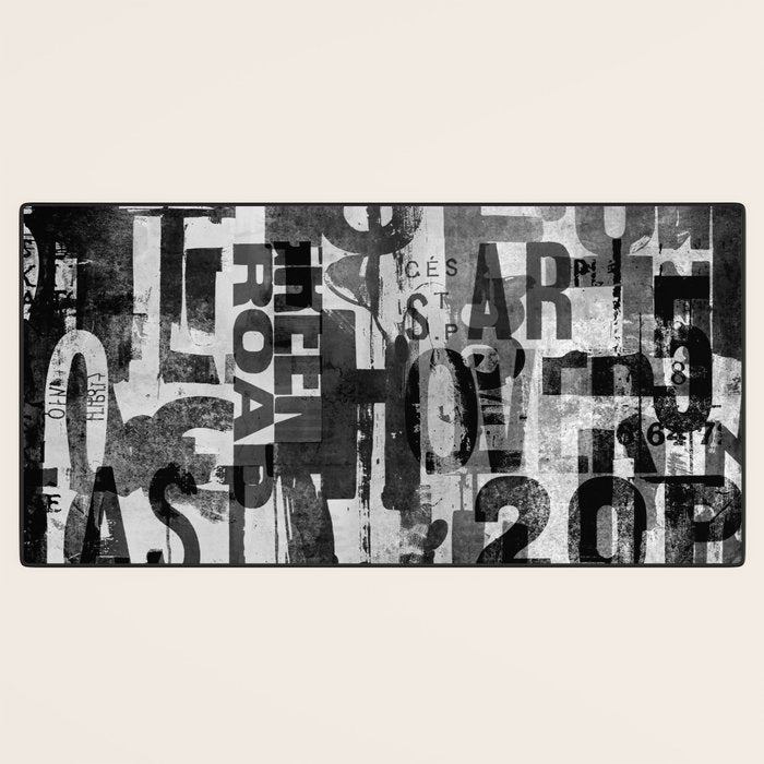 Loft Style Distressed Grunge Street Art Typography Desk Mat Gallery Image 3