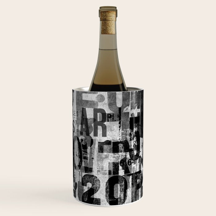 Loft Style Distressed Grunge Street Art Typography Wine Chiller Gallery Image 3