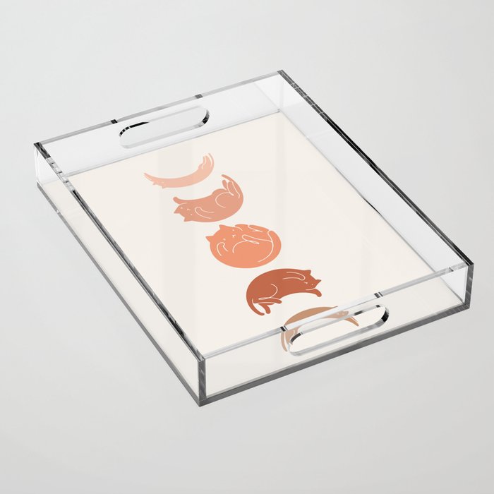 Cat Landscape 142: Cat Moon Acrylic Tray Gallery Image 1