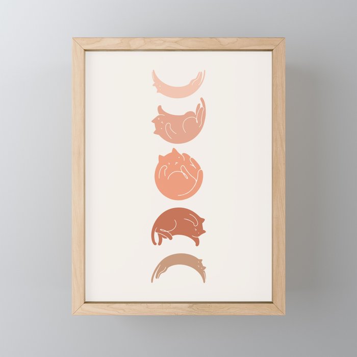 Cat Landscape 142: Cat Moon Mini Art Print Gallery Image 1