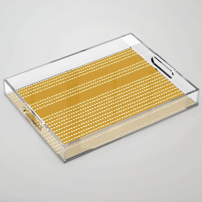 Spotted, African Pattern in Yellow Acrylic Tray Gallery Image 1