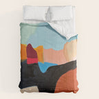 Abstract Desert Art Print in Bold Earth Tones Comforter Gallery Image 6