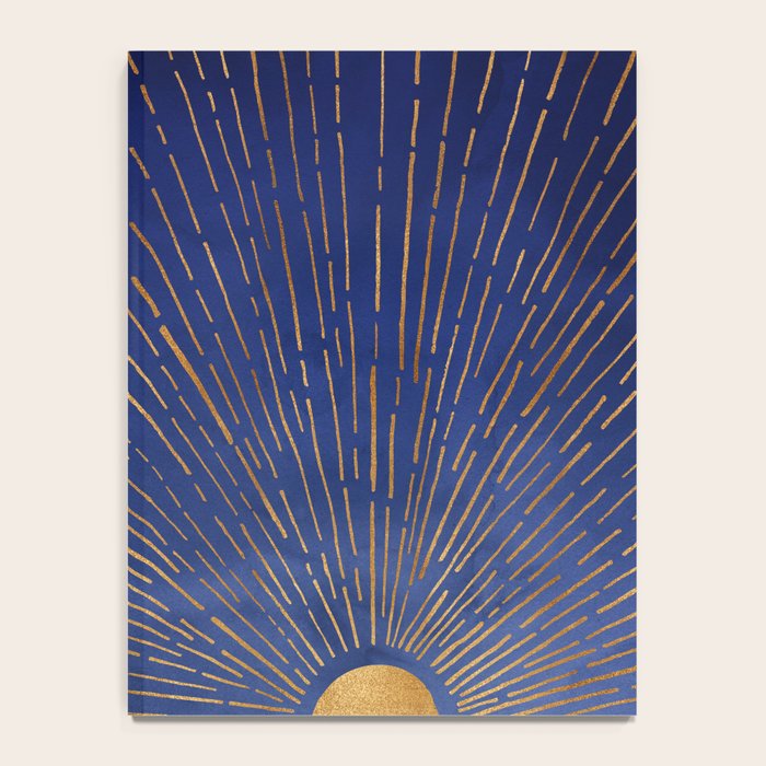 Twilight Blue and Metallic Gold Sunrise Notebook Gallery Image 4