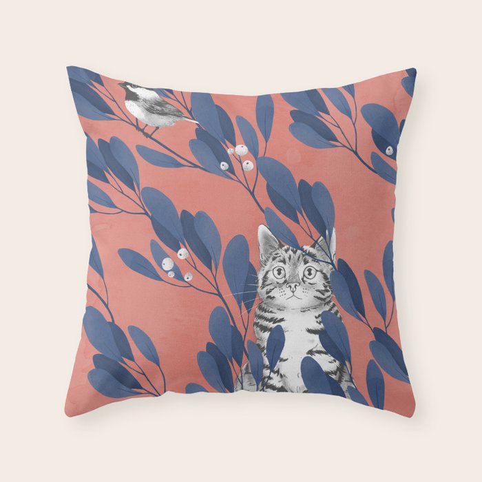 in the wild // repeat pattern Throw Pillow Gallery Image 1