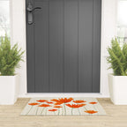Fiery Red Flowers Welcome Mat Gallery Image 3
