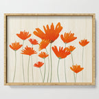 Fiery Red Flowers Serving Tray Gallery Image 1