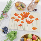 Fiery Red Flowers Cutting Board Gallery Image 2