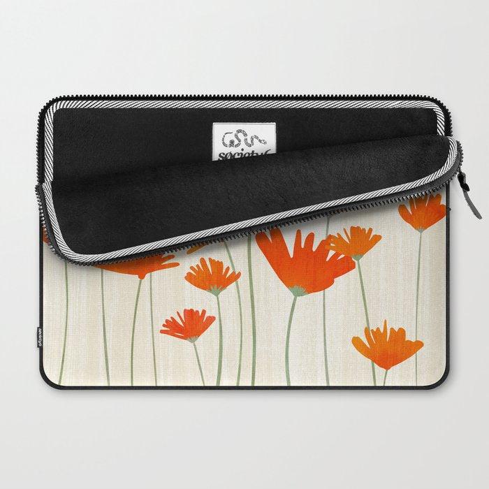 Fiery Red Flowers Laptop Sleeve Gallery Image 2