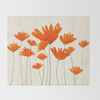 Fiery Red Flowers Throw Blanket Gallery Image 2