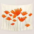 Fiery Red Flowers Wall Tapestry Gallery Image 4