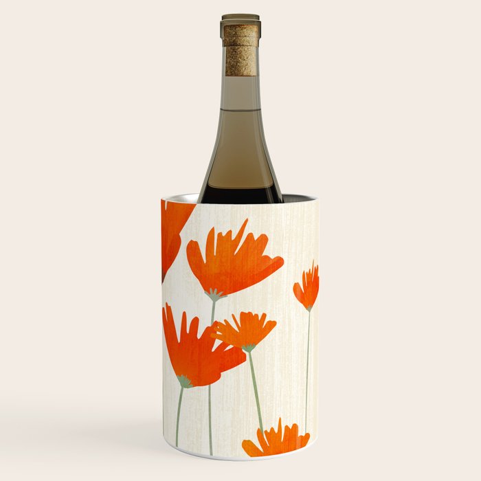 Fiery Red Flowers Wine Chiller Gallery Image 3
