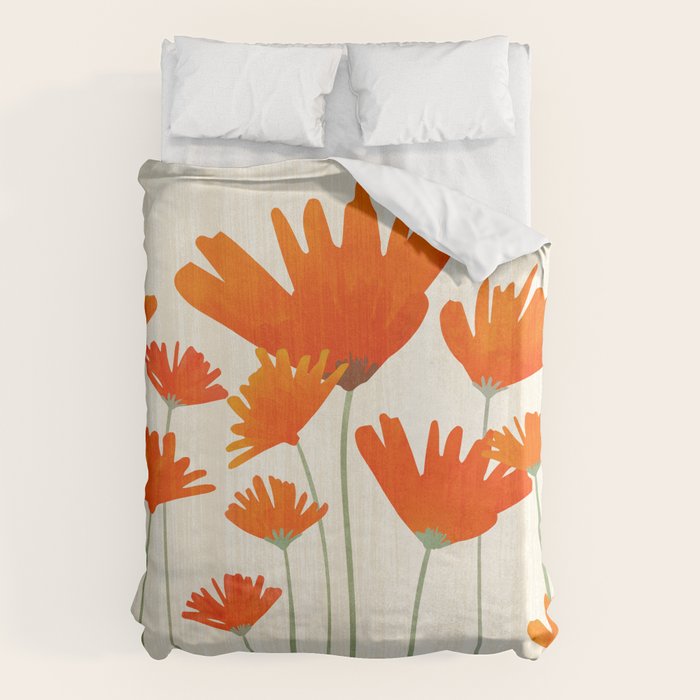 Fiery Red Flowers Duvet Cover Gallery Image 6