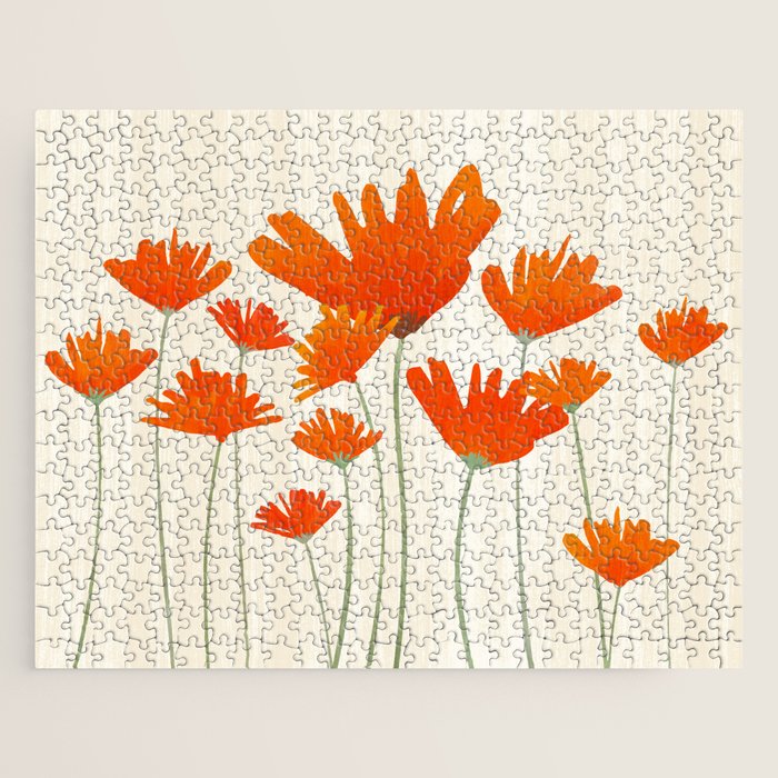 Fiery Red Flowers Jigsaw Puzzle Gallery Image 1