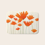 Fiery Red Flowers Bath Mat Gallery Image 1