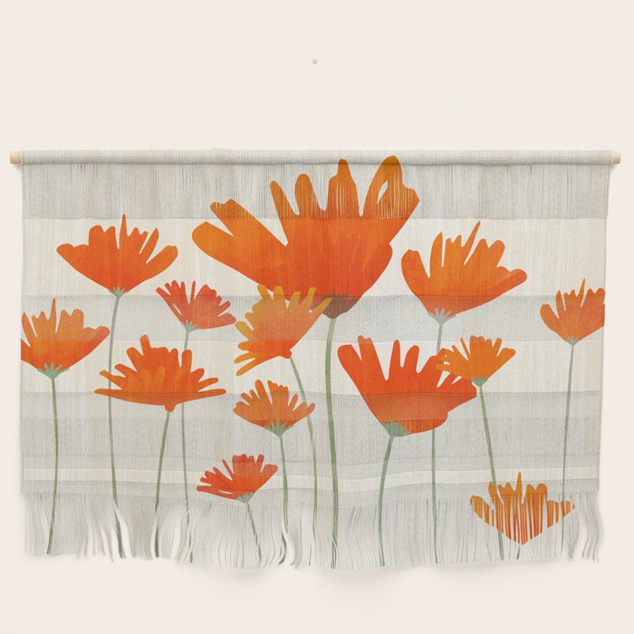 Fiery Red Flowers Wall Hanging Gallery Image 1