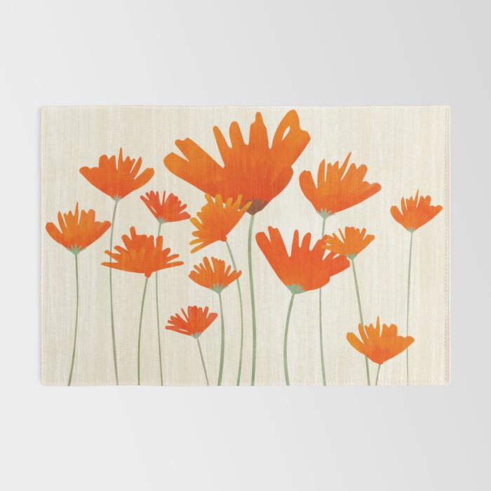 Fiery Red Flowers Rug Gallery Image 2
