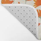 Fiery Red Flowers Bath Mat Gallery Image 2