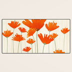 Fiery Red Flowers Desk Mat Gallery Image 3